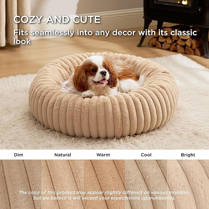 Bedsure ComfyFleece™ Donut Medium Dog Bed - Image 4