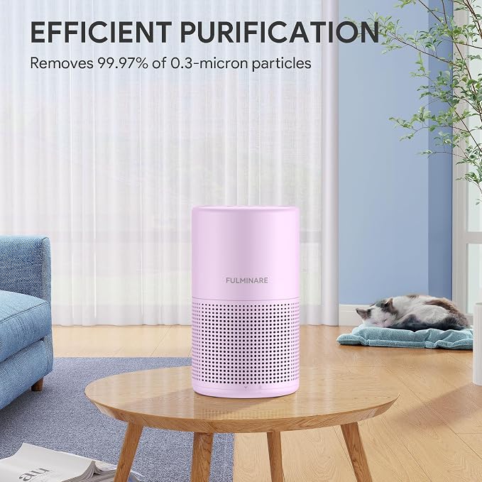 FULMINARE Air Purifiers for Home Bedroom H13 HEPA Air Purifier, 3 Speeds - Image 9