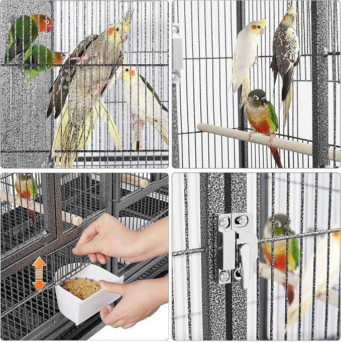 Yaheetech Stackable Bird Cage Divided Breeder Breeding Parakeet Bird Cage - Image 5