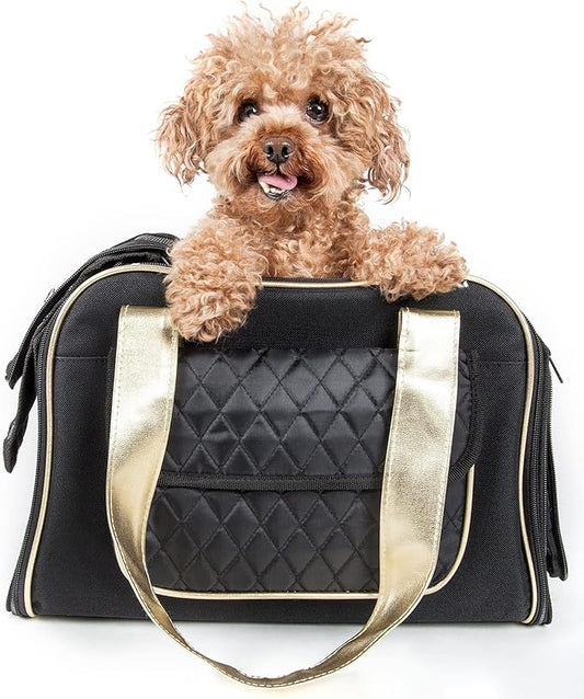 Pet Life ® 'Mystique' Fashion Designer Travel Soft-Folding Airline Apprived Pet by PET+LIFE