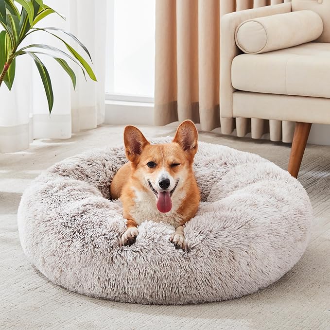 WESTERN HOME WH Calming Dog & Cat Bed, Anti-Anxiety Donut Cuddler Warming Cozy by WESTERNHOME
