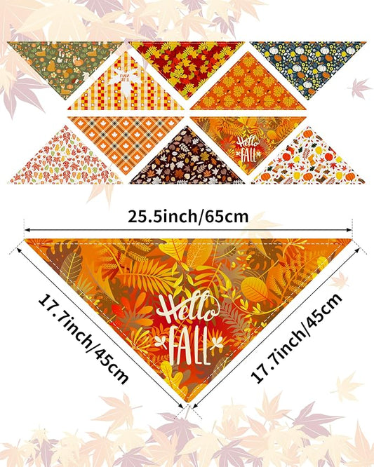 PET SHOW 50 Pack Fall Dog Bandanas Bulk Washable Thanksgiving Autumn Maple - Image 2