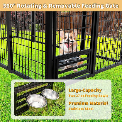 Large Dog Kennel Outside with Roof, Heavy-Duty Indoor Outdoor Dog Run Dog - Image 3