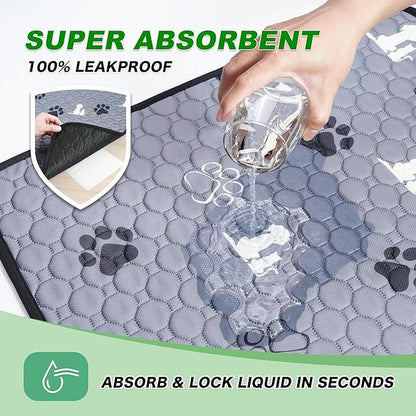 Washable Pee Pads for Dogs, 4 Pack Absorbent Reusable Training Dog Pads Pet - Image 2
