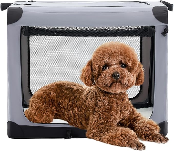 Dog Travel Crate 24 Inch, Portable Soft-Sided Travel Carriers by Relaxinsideexploreoutside