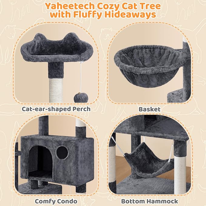 Yaheetech 73inch Cat Tree, Cat Stand Furniture - Image 3