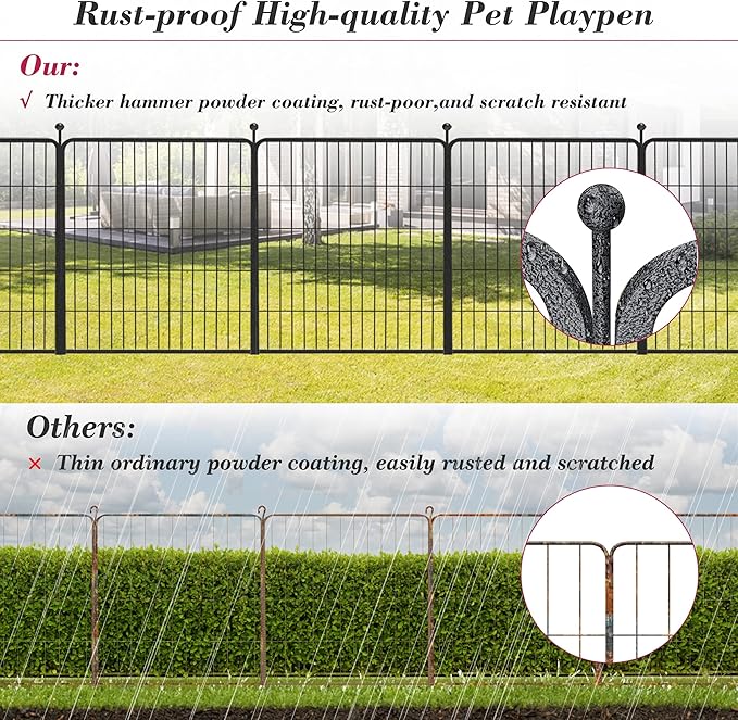 Dog Playpen 32 inch 40 Panels Indoor Outdoor Dog Pen - Image 6