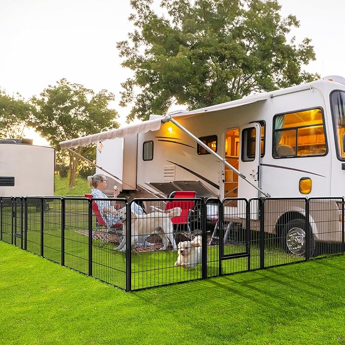 Yaheetech Dog Playpen Outdoor, 32 inch 24 Panels Dog Pen Indoor Heavy Duty - Image 2