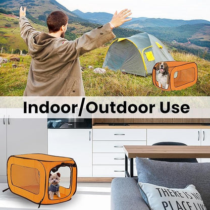 Beatrice Home Fashions Portable, Collapsible, Pop Up Kennel Travel Cat and Dog - Image 6