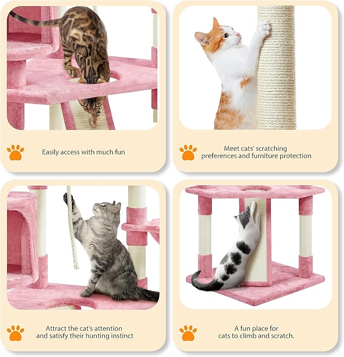 Yaheetech 79in Cat Tree Multi-Level Cat Tower - Image 4