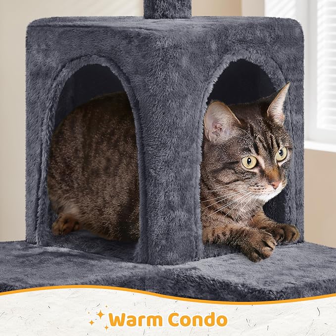 Yaheetech 54in Cat Tree, Spacious Condo and Hammock, Ideal Activity Center - Image 8
