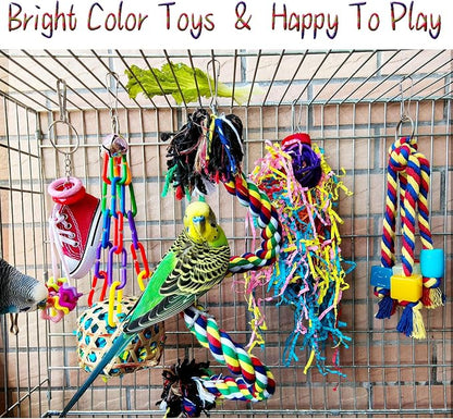 Bird Toys for Parakeet，ESRISE Parrot Conure Chewing Shredding Foraging Toys - Image 3