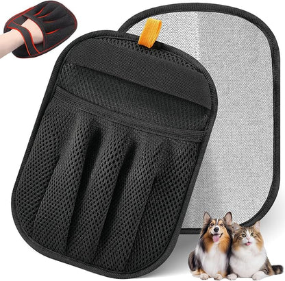 Pet Hair Removal Glove for Cats & Dogs, Upgraded Five-Finger Electrostatic Pet by Salhap