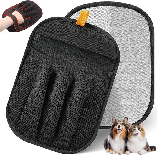 Pet Hair Removal Glove for Cats & Dogs, Upgraded Five-Finger Electrostatic Pet by Salhap