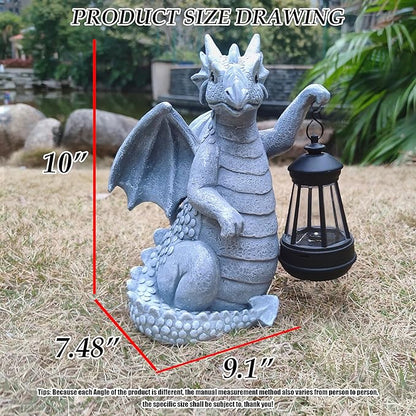 Dragon Solar Outdoor Garden Statue - Image 4