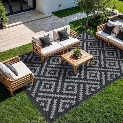 GENIMO Outdoor Rug for Patio Clearance, Reversible Plastic Camping Rugs - Image 4