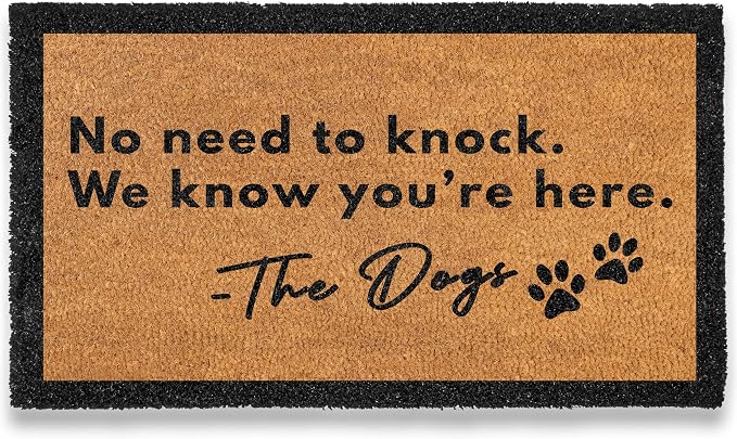 MAINEVENT No Need to Knock We Know You're Here Door Mat 30x17 Inch, No Need to by MainEventUSA