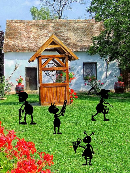 4 Piece Metal Ant Garden Decorative Stakes - Image 6