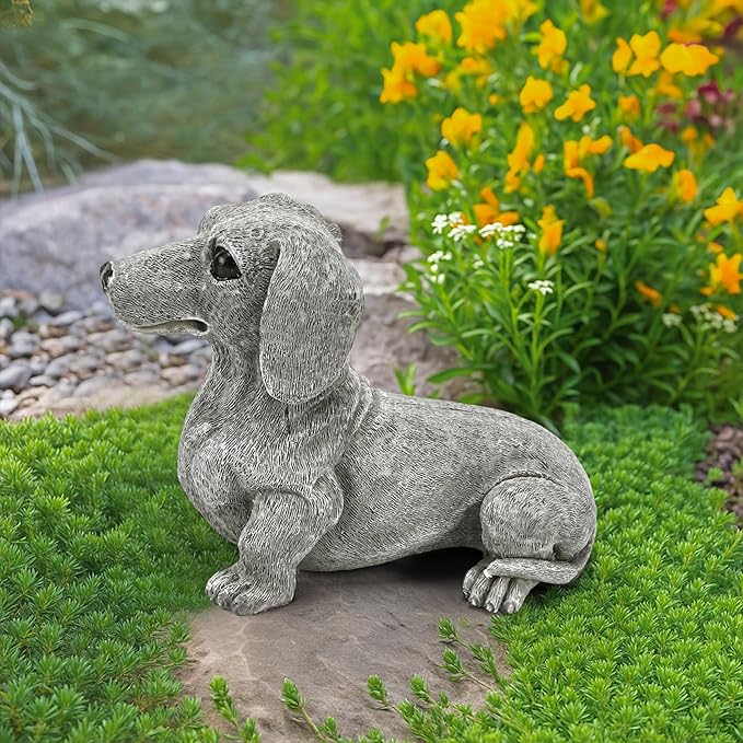 Dachshund Statue 6.7'' x 4.7'' Garden Decor - Image 9