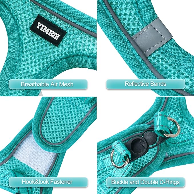YIMEIS Dog Harness and Leash Set, No Pull Soft Mesh Pet Harness, Reflective - Image 2