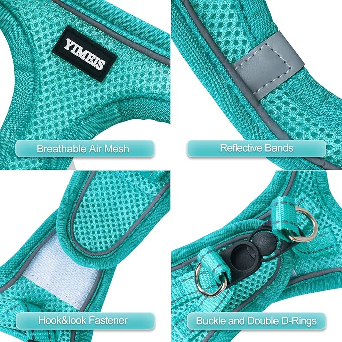 YIMEIS Dog Harness and Leash Set, No Pull Soft Mesh Pet Harness, Reflective - Image 2