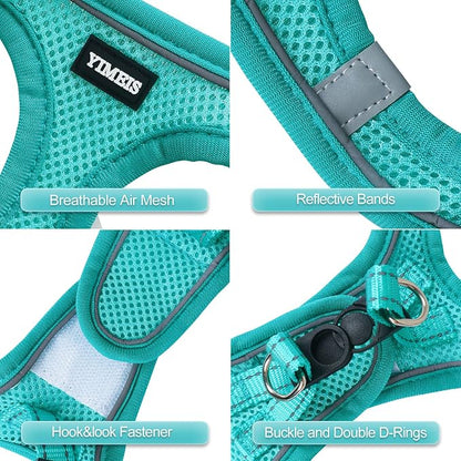 YIMEIS Dog Harness and Leash Set, No Pull Soft Mesh Pet Harness, Reflective - Image 2