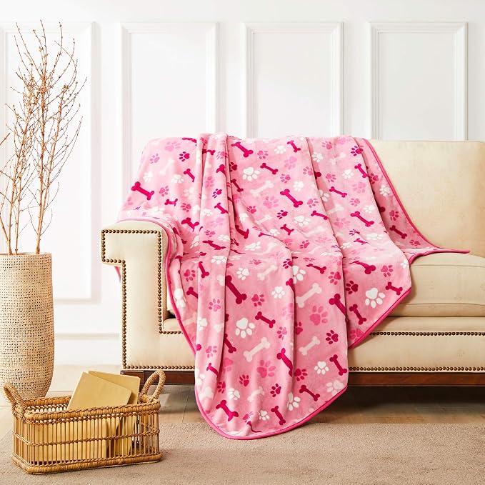 Allisandro Luxurious Dog Blanket, 350 GSM Super Fuzzy Microplush Fleece Pet - Image 5