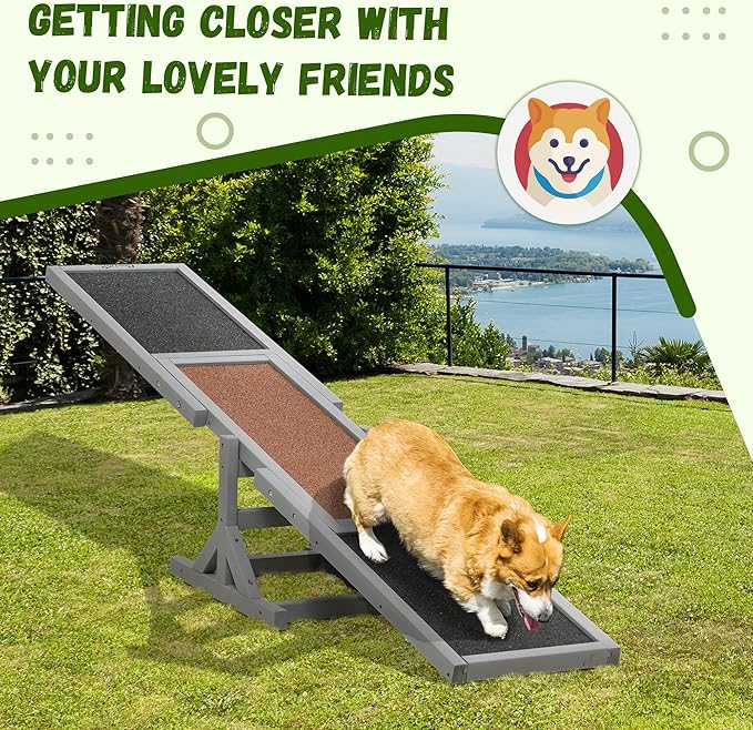 PawHut Wooden Dog Agility Seesaw - Image 5