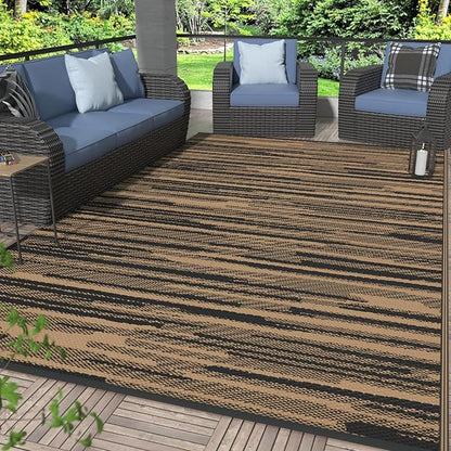 GENIMO Outdoor Rug for Patio Clearance, Reversible Plastic Straw Rugs for RV by GENIMO