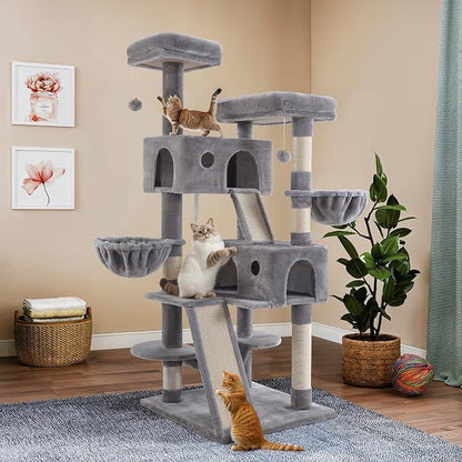 WEEWAY Cat Tree Tower for Indoor Cats, Stand House Condo Cave, Sisal Scratching - Image 2
