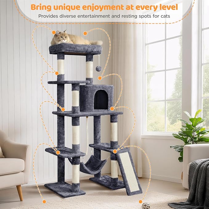 Yaheetech 54in Cat Tree Tower - Image 7