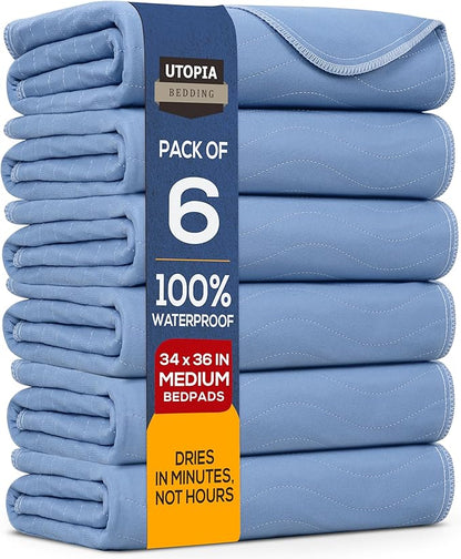 Utopia Bedding Washable Underpads 34" x 36", Waterproof Reusable Heavy by UTOPIABEDDING