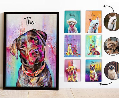 Julyly POD Custom Dog Portrait, Personalized Canvas Wall Art - Image 7