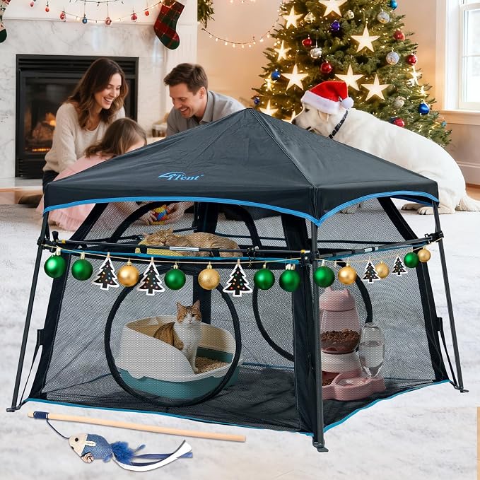 Extra Large Catio Outdoor Cat Enclosure 2-Tier Cat Tent by ITENT