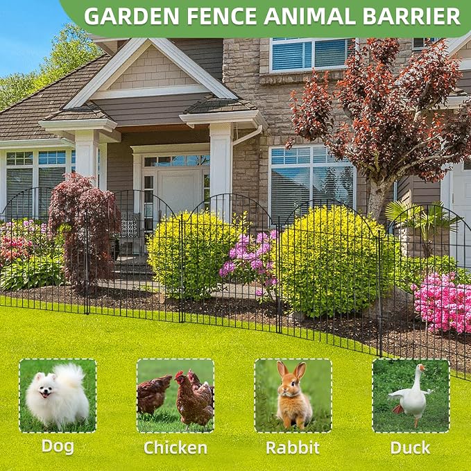 10 Panels No Dig Decorative Garden Fence - Image 7