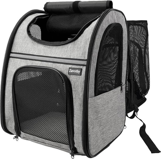 Zavothy Cat Backpack Carrier, Expandable Airline Approved Pet Backpack by Zavothy