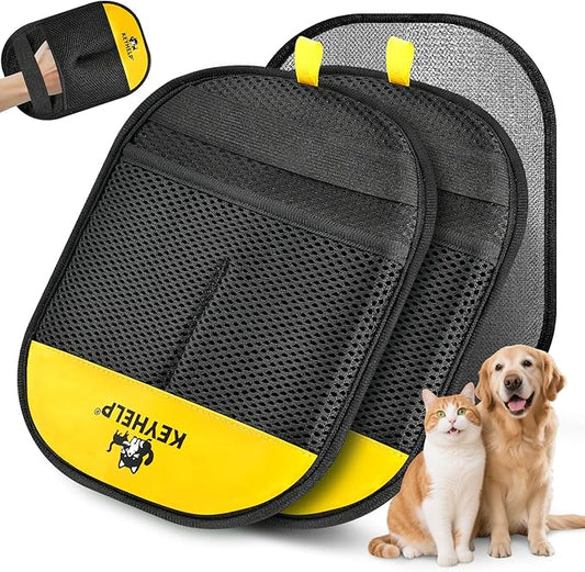 2PCS Pet Hair Removal Gloves for Dogs & Cats, Newly Upgraded Reusable by Unknown