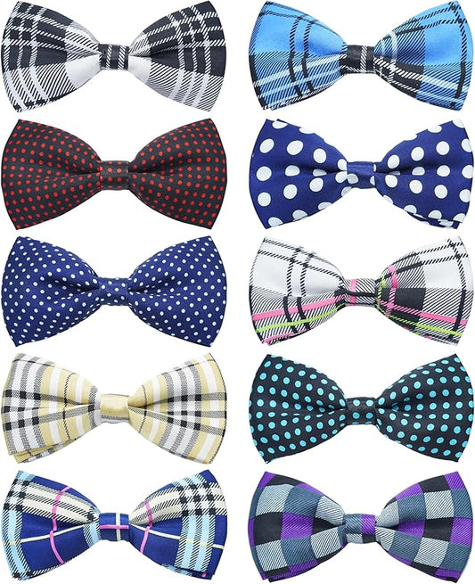 PET SHOW 10 Pack Pet Big Dogs Collar Embellishment Attachment Bow Ties by PETSHOW