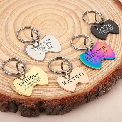 Anavia Personalized Pet ID Tags, Stainless Steel Glossy Laser Engraved Dog Cat - Image 3