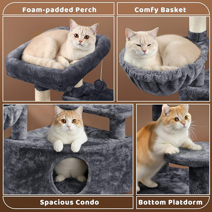 Yaheetech 46in Cat Tree Tower | Multi-Level Indoor Activity Center - Image 8