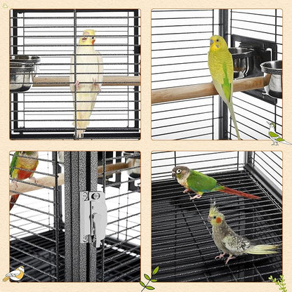 Yaheetech 25.5'' Wrought Iron Bird Travel Carrier Cage Parrot Cage - Image 8