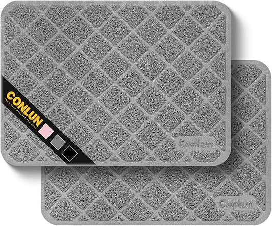 Cat Litter Mat Litter Trapping Mat, Less Waste Cat Litter Box Mat by Conlun