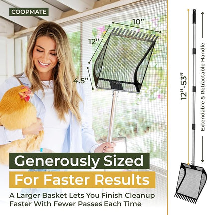 2-in-1 Chicken Coop Poop Scooper and Rake - Image 6