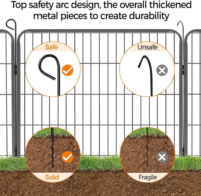 Yaheetech Dog Playpen Outdoor, 32 inch 32 Panels Dog Pen Indoor Heavy Duty - Image 8