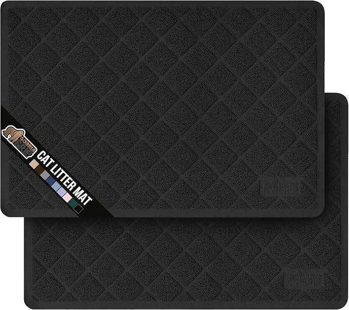 GORILLA GRIP Cat Litter Box Mat, Water Resistant, US Designed Kitty Litter by GorillaGrip