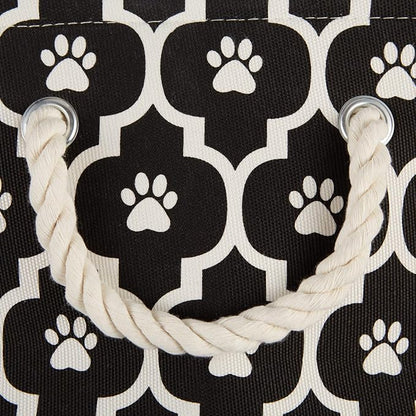 Bone Dry Pet Storage Collection Lattice Paw Print, Small Round - Image 4