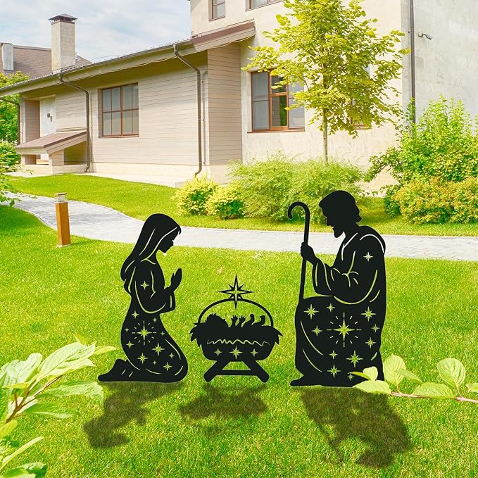 Outdoor Nativity Scene Garden Stakes Decorations, - Image 5