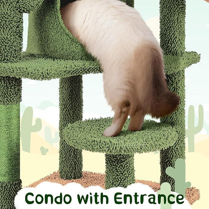 Yaheetech Cactus Cat Tree, 53.5in Cat Tower - Image 9