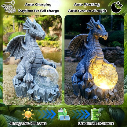 Dragon Solar Garden Statues Outdoor Decoration - Image 7