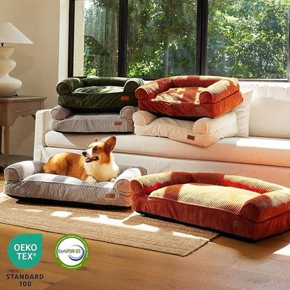 FUKUMARU Dog Couch Bed, Corduroy Cozy Cat Bed - Image 7